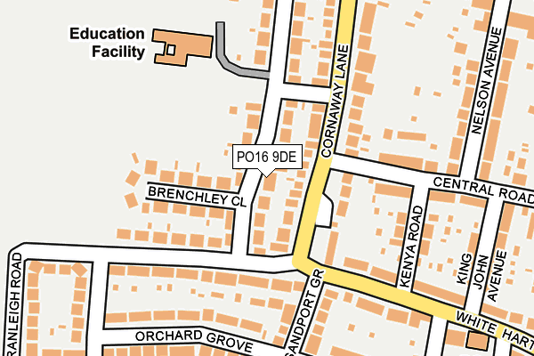 PO16 9DE map - OS OpenMap – Local (Ordnance Survey)