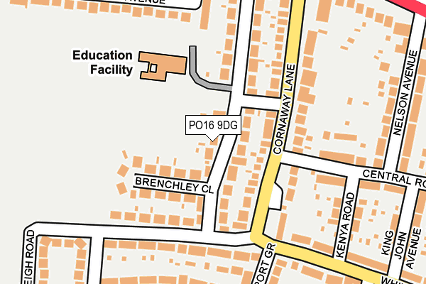 PO16 9DG map - OS OpenMap – Local (Ordnance Survey)