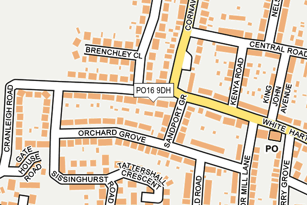 PO16 9DH map - OS OpenMap – Local (Ordnance Survey)