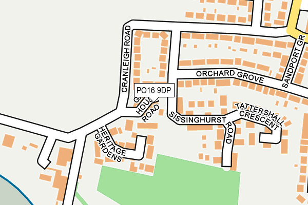 PO16 9DP map - OS OpenMap – Local (Ordnance Survey)