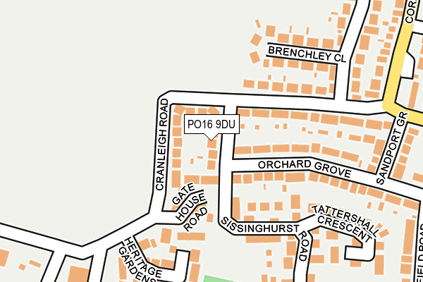 PO16 9DU map - OS OpenMap – Local (Ordnance Survey)