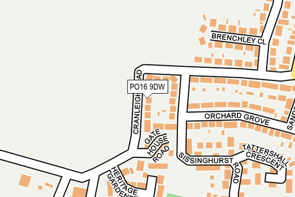 PO16 9DW map - OS OpenMap – Local (Ordnance Survey)