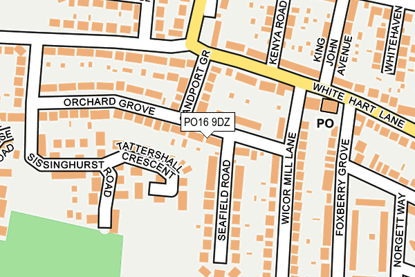 PO16 9DZ map - OS OpenMap – Local (Ordnance Survey)