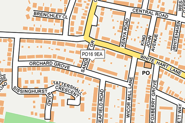 PO16 9EA map - OS OpenMap – Local (Ordnance Survey)