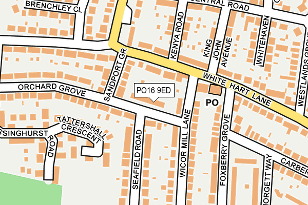 PO16 9ED map - OS OpenMap – Local (Ordnance Survey)