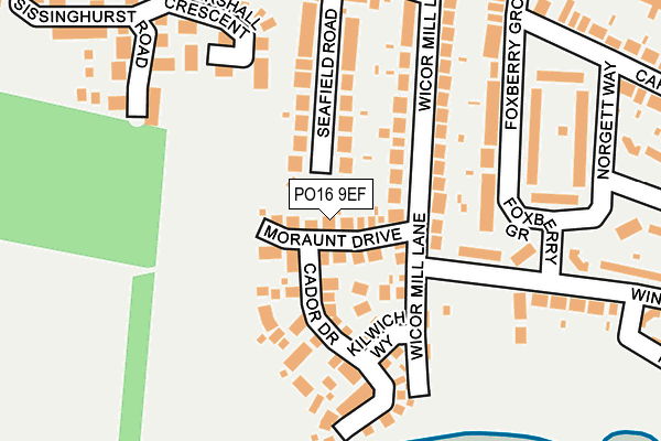 PO16 9EF map - OS OpenMap – Local (Ordnance Survey)