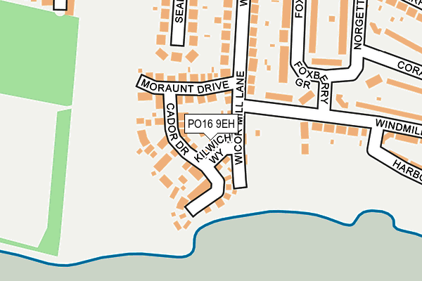 PO16 9EH map - OS OpenMap – Local (Ordnance Survey)