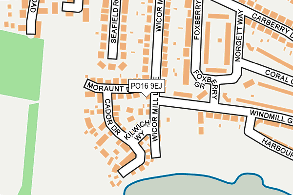 PO16 9EJ map - OS OpenMap – Local (Ordnance Survey)