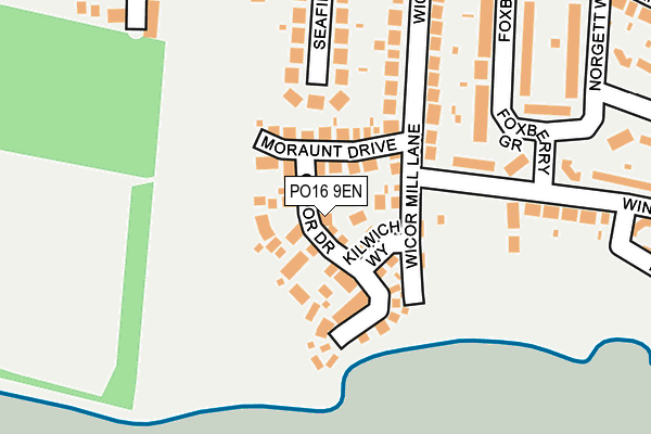 PO16 9EN map - OS OpenMap – Local (Ordnance Survey)