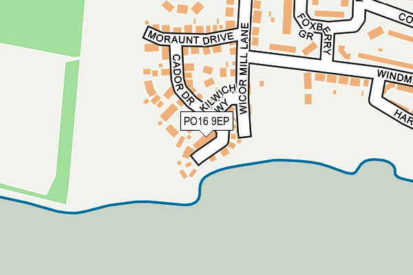 PO16 9EP map - OS OpenMap – Local (Ordnance Survey)