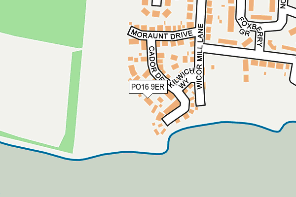 PO16 9ER map - OS OpenMap – Local (Ordnance Survey)