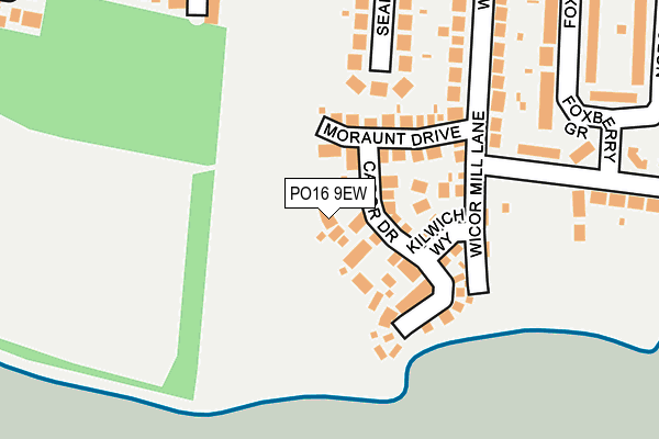 PO16 9EW map - OS OpenMap – Local (Ordnance Survey)