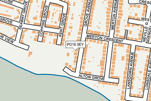 PO16 9EY map - OS OpenMap – Local (Ordnance Survey)