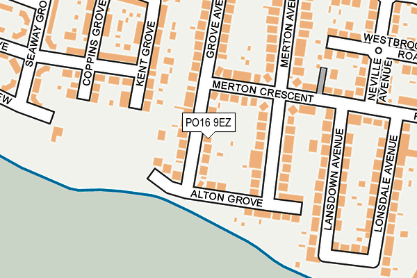 PO16 9EZ map - OS OpenMap – Local (Ordnance Survey)