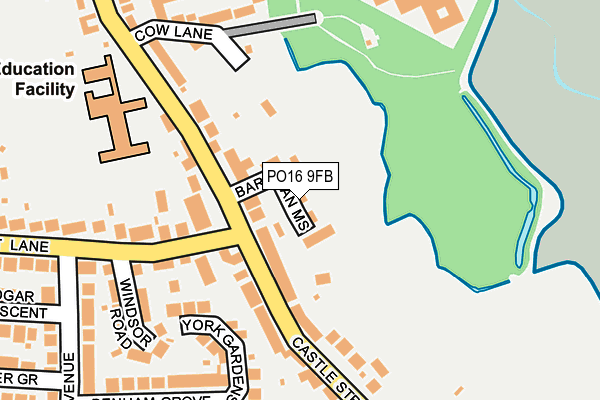 PO16 9FB map - OS OpenMap – Local (Ordnance Survey)