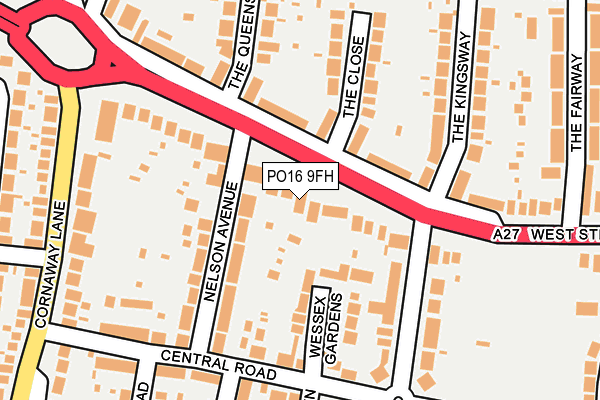 PO16 9FH map - OS OpenMap – Local (Ordnance Survey)