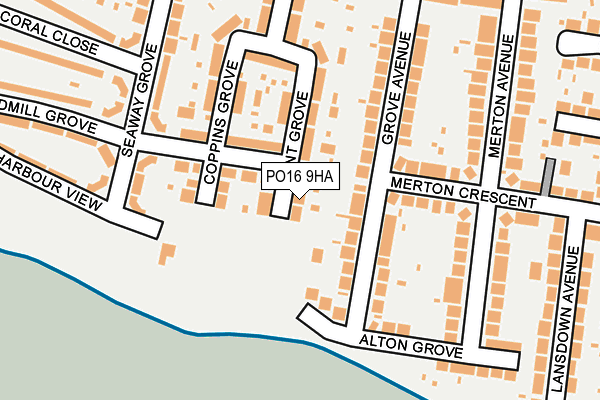 PO16 9HA map - OS OpenMap – Local (Ordnance Survey)