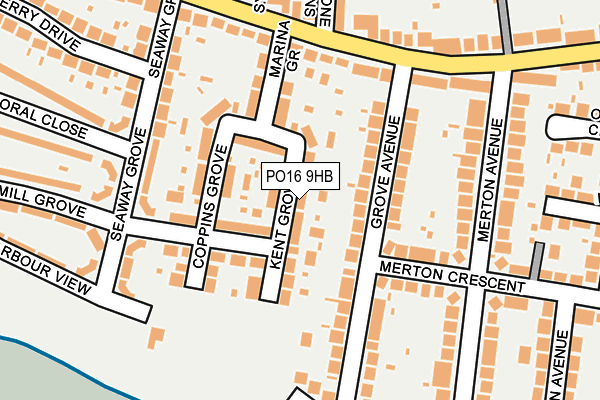 PO16 9HB map - OS OpenMap – Local (Ordnance Survey)