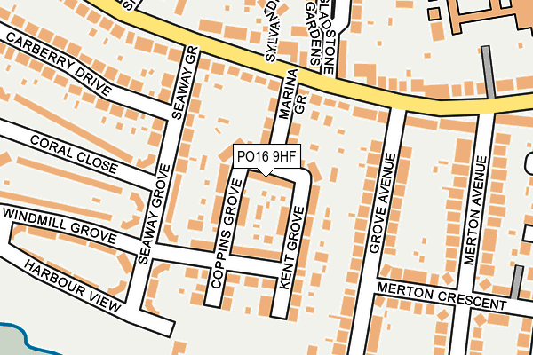 PO16 9HF map - OS OpenMap – Local (Ordnance Survey)