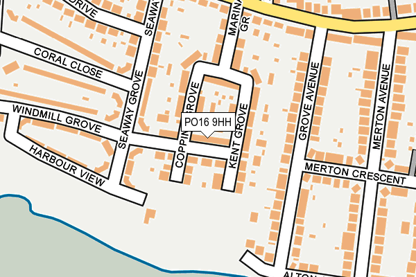 PO16 9HH map - OS OpenMap – Local (Ordnance Survey)