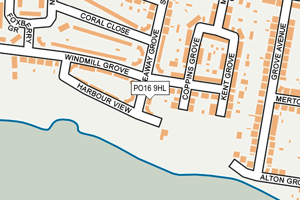 PO16 9HL map - OS OpenMap – Local (Ordnance Survey)