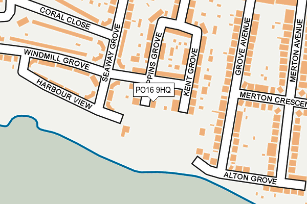 PO16 9HQ map - OS OpenMap – Local (Ordnance Survey)