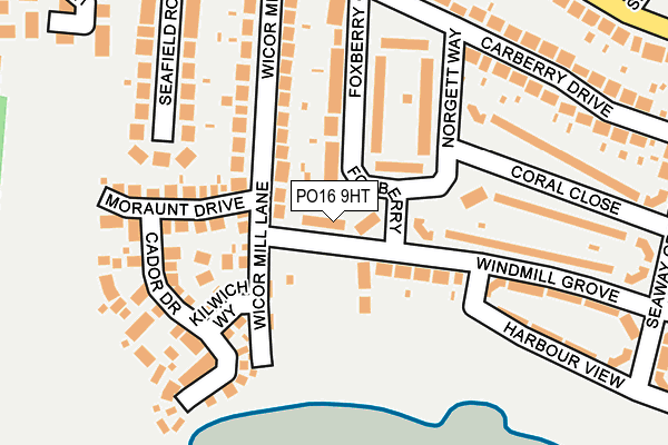 PO16 9HT map - OS OpenMap – Local (Ordnance Survey)