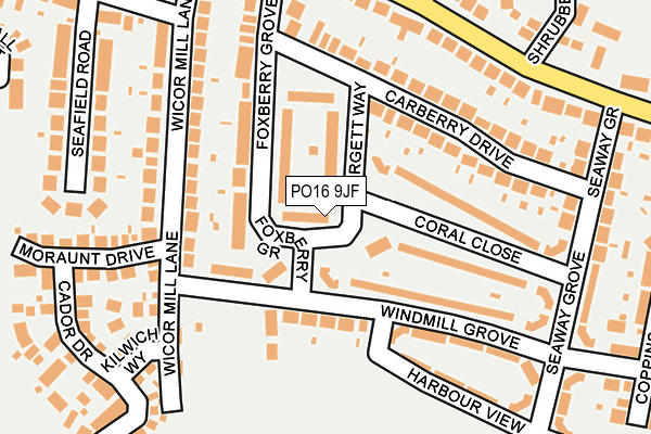 PO16 9JF map - OS OpenMap – Local (Ordnance Survey)