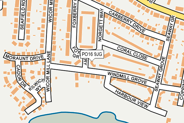 PO16 9JG map - OS OpenMap – Local (Ordnance Survey)