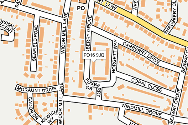 PO16 9JQ map - OS OpenMap – Local (Ordnance Survey)
