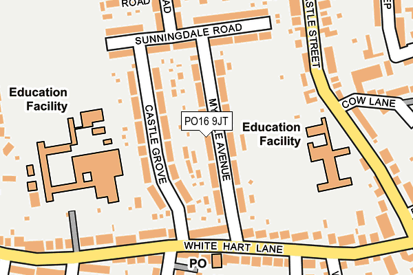 PO16 9JT map - OS OpenMap – Local (Ordnance Survey)