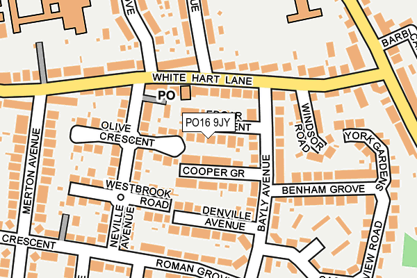 PO16 9JY map - OS OpenMap – Local (Ordnance Survey)
