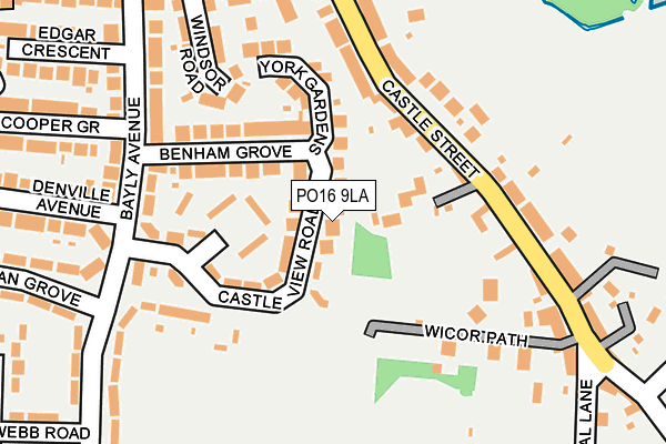 PO16 9LA map - OS OpenMap – Local (Ordnance Survey)