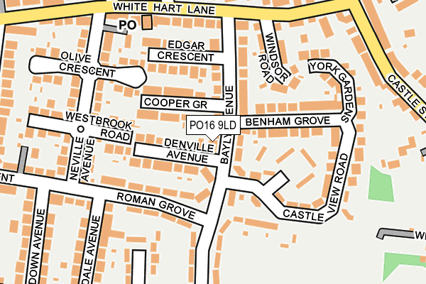 PO16 9LD map - OS OpenMap – Local (Ordnance Survey)