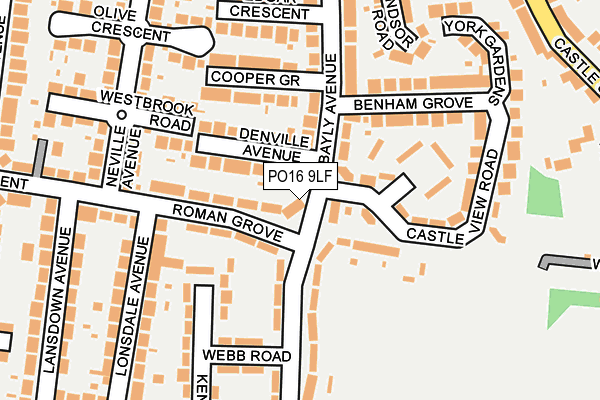 PO16 9LF map - OS OpenMap – Local (Ordnance Survey)