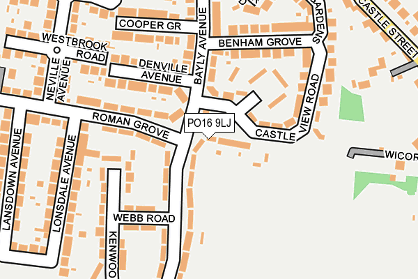 PO16 9LJ map - OS OpenMap – Local (Ordnance Survey)