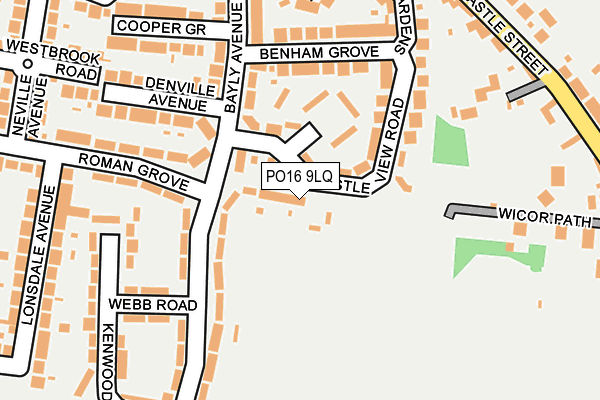 PO16 9LQ map - OS OpenMap – Local (Ordnance Survey)