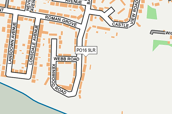 PO16 9LR map - OS OpenMap – Local (Ordnance Survey)