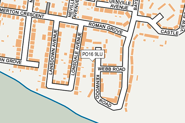PO16 9LU map - OS OpenMap – Local (Ordnance Survey)