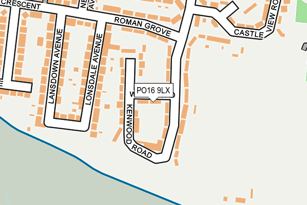 PO16 9LX map - OS OpenMap – Local (Ordnance Survey)