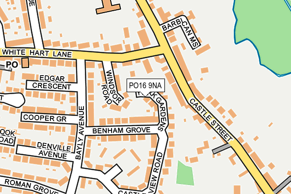 PO16 9NA map - OS OpenMap – Local (Ordnance Survey)