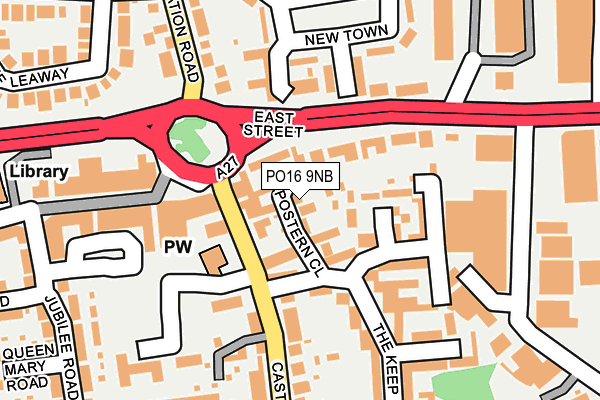 PO16 9NB map - OS OpenMap – Local (Ordnance Survey)