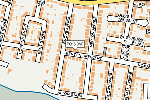 PO16 9NF map - OS OpenMap – Local (Ordnance Survey)