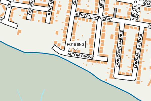 PO16 9NG map - OS OpenMap – Local (Ordnance Survey)