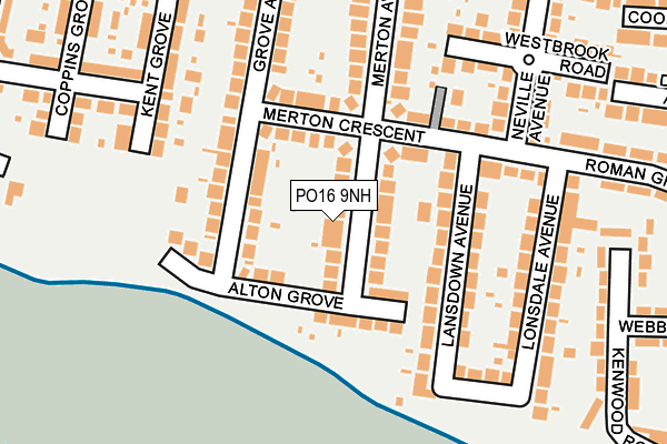 PO16 9NH map - OS OpenMap – Local (Ordnance Survey)