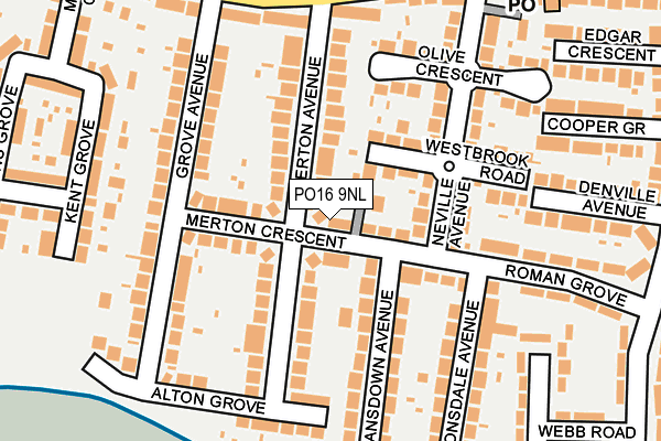 PO16 9NL map - OS OpenMap – Local (Ordnance Survey)