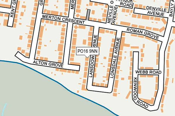 PO16 9NN map - OS OpenMap – Local (Ordnance Survey)