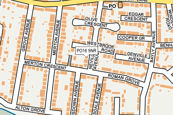 PO16 9NR map - OS OpenMap – Local (Ordnance Survey)