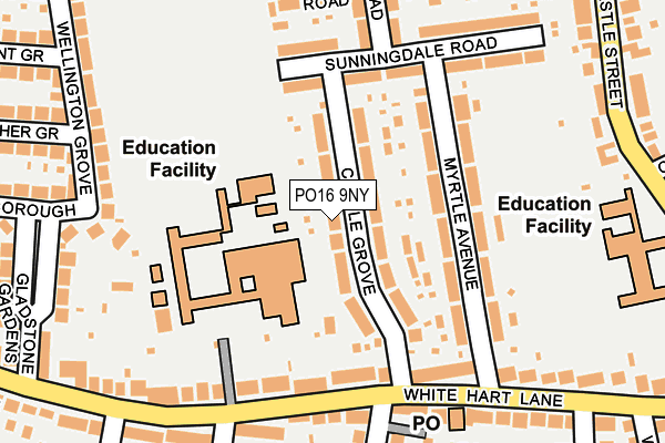 PO16 9NY map - OS OpenMap – Local (Ordnance Survey)