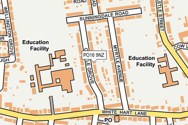 PO16 9NZ map - OS OpenMap – Local (Ordnance Survey)